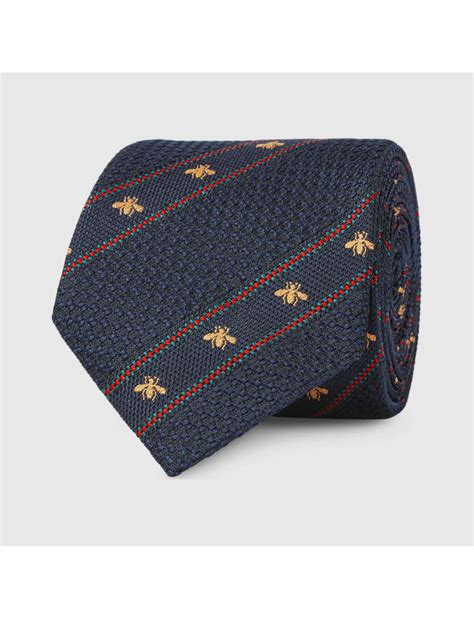 gucci bee silk|Gucci Bee Web Silk Tie .